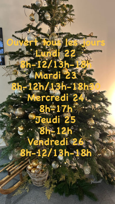 B.Cornut Fleuriste - Noel - Nouvel An - horaires 2025 - 2026